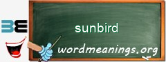 WordMeaning blackboard for sunbird